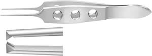 Pinzas de Fijación Rectas Dentadas Delicadas de 8.5cm, de Acero Inoxidable, para Uso Oftalmológico y Quirúrgico Ocular, de Grip Surgical - Product Image 2
