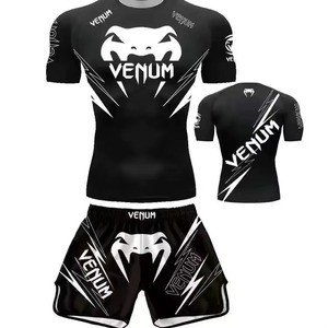 Ensemble de vêtements de sport pour hommes, femmes et enfants, t-shirt de gym, tenue d'entraînement de boxe, ensemble de vêtements de sport MMA, vêtements de fitness - Product Image 5