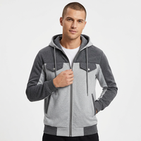 Sweat-shirt à capuche zippé pour homme, en tissu French Terry, avec poches, coupe classique, style décontracté, pour l'automne, fabriqué au Bangladesh