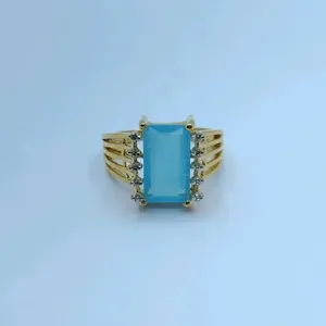 Designer 22K Gold Band <b>Ring</b> Two-Tone White Gold Inlay Princess-Cut CZ Solitaire Modern Linear Pattern Architectural <b>Men</b> Jewelry - Product Image 3