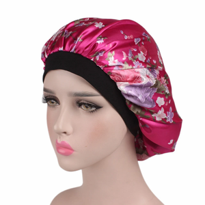 1 Gorro de Noche Suave para Dormir para Mujer, con Banda Elástica Ancha, de Moda, para Cubrir la Caída del Cabello, Turbante de Satén, Gorro de Belleza para Quimioterapia y Cuidado - Product Image 1