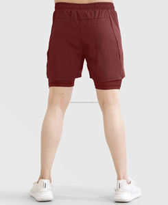 Pantalones Cortos Deportivos de Alta Calidad para Hombre, Tejido Satinado Transpirable, Color Sólido, 100% Poliéster, Cierre con Cordón - Product Image 2