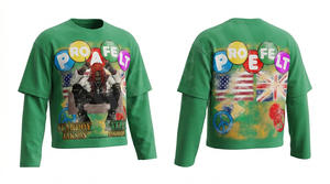 Camiseta de Hombre 2026 al por Mayor, Estilo Vintage Lavado, Transpirable, de Secado Rápido, Manga Corta, Cuello Redondo, Hip Hop, Felpa, Ropa Urbana - Product Image 4