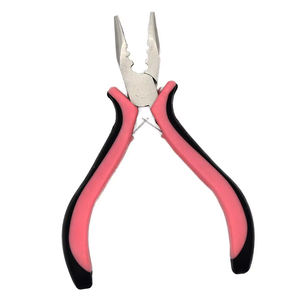 Pince professionnelle pour l'élimination des micro-anneaux d'extensions capillaires, en acier inoxydable, usage commercial, IMANS ENTERPRISES, emballage carton - Product Image 1