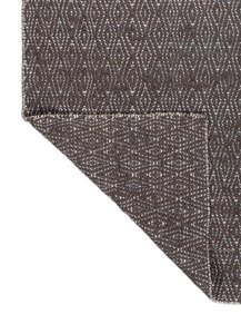 Tapis Jaipur ADWL-13095 moderne en laine tissée à plat, écologique, brun foncé/blanc non verni, rectangulaire pour salon - Product Image 2