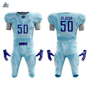 Conjunto de Uniforme de Fútbol Americano AERO, 100% Poliéster, Impresión Sublimada, Absorbe la Humedad, Manga Corta Ajustada, Cuello en V, para Hombre Adulto - Product Image 5