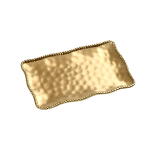 Bandeja de Servir Postres de Aluminio, Color Dorado, Forma Cuadrada, para Decoración del Hogar, Cenas Festivas, Bodas, Ramadán, Utensilios de Cocina - Product Image 1