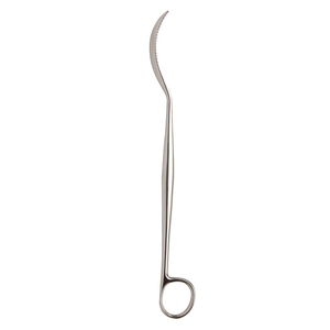 Rétracteur osseux Lane à levier dentelé, finition Dall, en acier inoxydable, instrument chirurgical orthopédique, poignée annulaire - Product Image 1