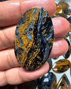 Cabujón de Pietersita Natural, Gema Suelta |   Lote de Piedras Cabujón Chatoyantes Azules Dorados de Formas Mixtas a Precio Mayorista - Product Image 1