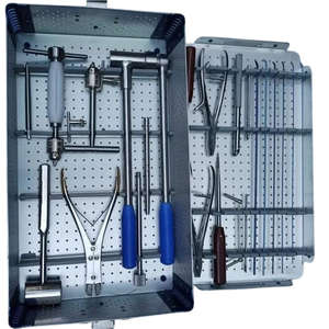 Boîte de rangement pour instruments chirurgicaux manuels élastiques, qualité supérieure, instruments de chirurgie orthopédique, acier inoxydable allemand, clinique - Product Image 1