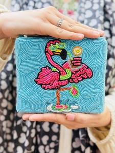 กระเป๋าคลัทช์ปักลายประดับลูกปัด กระเป๋าใส่เหรียญประดับลูกปัด กระเป๋าสีสันสดใสใบเล็ก กระเป๋าใส่เหรียญ กระเป๋าคลัทช์ - Product Image 3