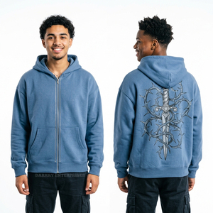 Sudadera con Capucha Verde Menta Premium, Diseño de Corazón Anatómico con Pedrería, Estampado Floral en la Espalda, Ropa Urbana para Hombre, Fabricante Personalizado - Product Image 2