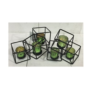 Porte-bougies et chandeliers géométriques en fer forgé faits à la main, style nordique tendance, pour mariage, fête, décoration intérieure, Chine - Product Image 3