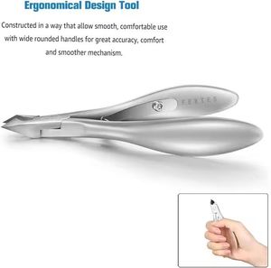 Cortacutículas de Alta Precisión, Acero Inoxidable, Herramienta para Recortar Uñas, Abertura de Mandíbula Ancha, Duradero, Limpiador de Piel Muerta - Product Image 2