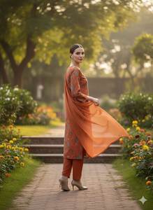 Tenue indienne ethnique prête à porter, décontractée pour tous les jours, 3 pièces en rayonne Salwar Kameez - Product Image 2