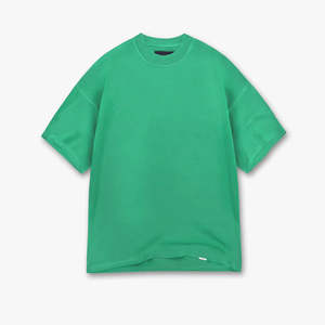 เสื้อยืดผู้ชายผ้าฝ้าย 100% ทรงหลวม พิมพ์ลาย เสื้อยืดคอตตอนโอเวอร์ไซส์สำหรับผู้ชาย ทรงบ็อกซี่ฟิต ล้างสีแบบแอซิด ไหล่ตก แบบเรียบ - Product Image 5