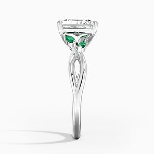 BOJ <b>Ring</b> 068 Radiant Cut <b>925</b> <b>Silver</b> Engagement <b>Ring</b> <b>With</b> Emeralds Diamond <b>Ring</b> 2ct D Color VVS1 Moissanite GRA Certified Sale - Product Image 2