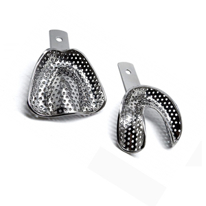 Bandeja de Impresión Dental Manual de Alta Calidad, Bandeja de Molde de Metal de Acero Precisa para Procedimientos Dentales, Bandeja Dental Perforada - Product Image 2