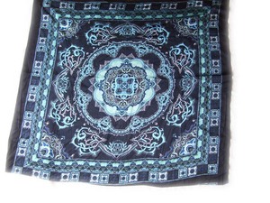 Pañuelo de Seda de Lujo para Mujer, Marca Elegante, 90x90 cm, Estampado Floral, Accesorios para el Cabello, Venta al Por Mayor 2022 - Product Image 4