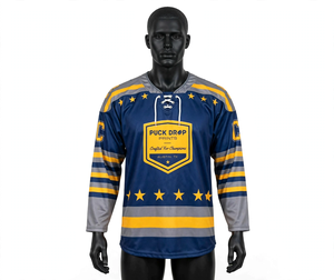 Maillots de Hockey Personnalisés pour Adultes – Collection Dégradé Graffiti Coloré Rétro Vintage Respirant à Col V Décontracté – Vente en Gros - Product Image 1