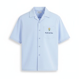 เสื้อเชิ้ตผู้ชายแขนสั้นผ้าถักพิมพ์ลายระบายอากาศดี ทรงหลวม คอปกติดกระดุม ผ้าฝ้ายผสมโพลีเอสเตอร์ ใส่ได้ทุกวันในฤดูใบไม้ร่วง รุ่น VN - Product Image 2