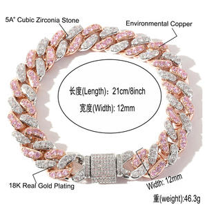 Bracelet Hip Hop Iced Out de fabrication indienne avec pierres Moissanite certifiées, disponible au prix d'usine depuis l'Inde - Product Image 2