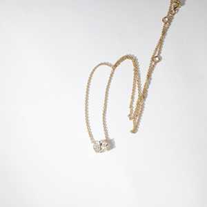 Collier minimaliste en or massif 10K, 14K, 18K pour femme, avec diamant de laboratoire taille ovale de 0,8 à 3,0 carats, couleur E, clarté VVS. - Product Image 3
