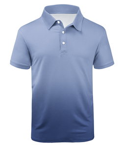 Polo de Manga Corta para Hombre, Corte Regular Informal, Diseño Sólido de Punto, Cierre de Botones, Secado Rápido - Product Image 3