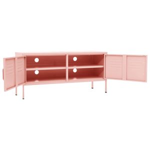 Supporto TV in acciaio rosa 41.3 \ "x13.8 \" x19.7 \ "dimensioni Design elegante ed elegante - Product Image 6