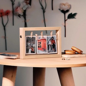 Handmade Wooden Photo <b>Frame</b> with Logo Nature Color & Customized Size <b>for</b> Home Office Bedroom Living Room <b>Wall</b> Decoration - Product Image 2