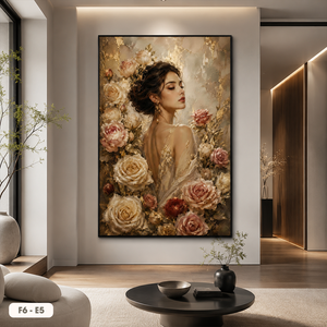 Portrait d'Élégante Femme, Peinture sur Soie, Rose, Art Mural, Décoration Contemporaine pour la Maison, Design Personnalisé, Marque HALO du Vietnam - Product Image 5