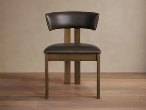 Chaise de salle à manger en teck massif de qualité supérieure avec coussin en cuir – Mobilier moderne pour restaurant et café en intérieur - Product Image 6