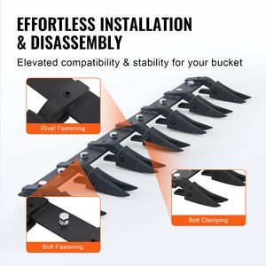 Barra per Denti di Benna per Trattore da 53 Piedi per Carichi Pesanti, Compatibile con Caricatore Compatto, con Capacità di Carico di 4560 Libbre - Product Image 3