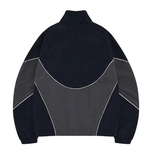 2026 men's custom wholesale windbreaker jacket nylon/polyester waterproof breathable collarless lightweight <b>zip</b> windcheater - Product Image 2