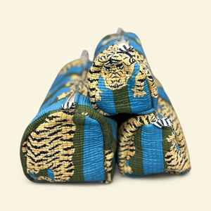 Juego de 3 Bolsas de Cosméticos Acolchadas al por Mayor, Impermeables, con Estampado de Tigre, de Algodón, Organizador de Maquillaje de Viaje - Product Image 6