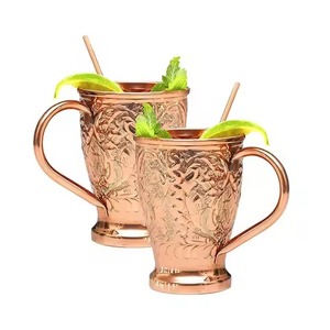 Premium Pure <b>Copper</b> Mug Moscow Mule <b>Cup</b> Food Grade Interior Drinkware for Kitchen Restaurant Cocktail Serving Gift Collection - Product Image 2