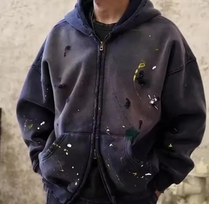 Sudadera con capucha unisex al por mayor con cremallera, tela premium e impresión personalizada OEM para colecciones de moda - Product Image 1