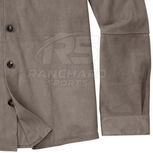 Breathable Mens Classic <b>Suede</b> Leather <b>Jacket</b> Genuine Soft <b>Suede</b> Slim Fit Winter Urban Fashion Layer - Product Image 3