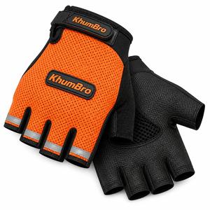 Guantes de Ciclismo KhumBro de Dedos Cortos, Transpirables, Antideslizantes, Acolchados, con Correa de Muñeca Ajustable y Cierre de Tirón, de Poliéster y Poliuretano - Product Image 4