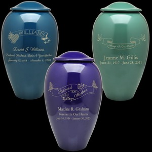 Urnas funerarias de latón de primera calidad al por mayor en 4 colores, tamaño mediano para adultos, contenedor para cenizas conmemorativas. - Product Image 1