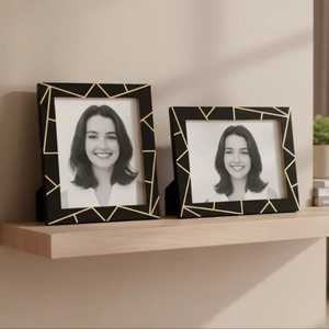 Handcrafted Bone Inlay Sunburst Leaf Floral Pattern Picture <b>Frame</b> Custom Tabletop Photo <b>Frame</b> Wholesale Art <b>Frame</b> - Product Image 2
