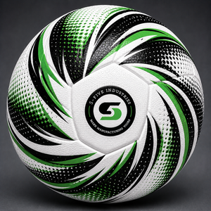 Balón de Fútbol OEM ODM con Diseño de Circuito Azul y Negro, Tamaño 5, Resistente, para Uso en Interiores y Exteriores - Product Image 5