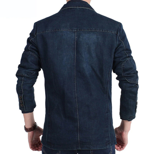 OEM High Quality 100% Cotton <b>Pullover</b> Denim Jacket <b>Men</b> Flowers Custom Embroidery Front Streetwear Red <b>Men</b> Jeans Waterproof - Product Image 2