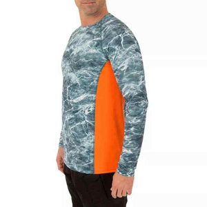 Camisa de pesca de manga larga de secado rápido y elástica para hombre, sublimada, con logotipo personalizado, de alto rendimiento y con protección UV. - Product Image 4