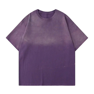 เสื้อยืดแฟชั่นใหม่ ทรงหลวม ผ้าคอตตอน 100% สไตล์วินเทจ พิมพ์ลายโลโก้ได้ตามต้องการ เสื้อยืดโอเวอร์ไซส์ทรงเรโทร 250gsm สำหรับผู้ชาย ลุคดิสเทรส - Product Image 4