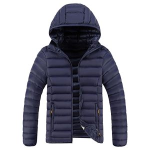 Veste matelassée ultra-légère en duvet de canard à capuche, manches longues, col montant, fermeture éclair, respirante, coupe-vent, imperméable, pour l'extérieur - Product Image 1