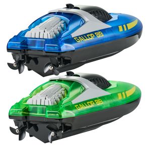 Set di 2 Barche da Corsa RC 2.4GHz con Luci LED, Velocità 12 km/h, Telecomando, 4 Batterie Ricaricabili per Piscine e Laghi - Product Image 5