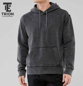 เสื้อฮู้ดดี้โอเวอร์ไซส์ผ้าฟลีซสำหรับฤดูหนาวคุณภาพสูง ล้างสีแบบแอซิดวอช สำหรับผู้ชาย ปรับแต่งสีและขนาดได้ ขายดีที่สุด - Product Image 3