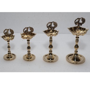 Brass Industrial Diya Lamp Pooja Diwali Deepawali Graduation Temple <b>Mandir</b> Decoration Indian Gift - Product Image 5