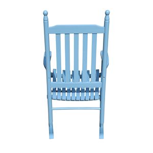 Sedia a dondolo da veranda in legno blu - Product Image 3